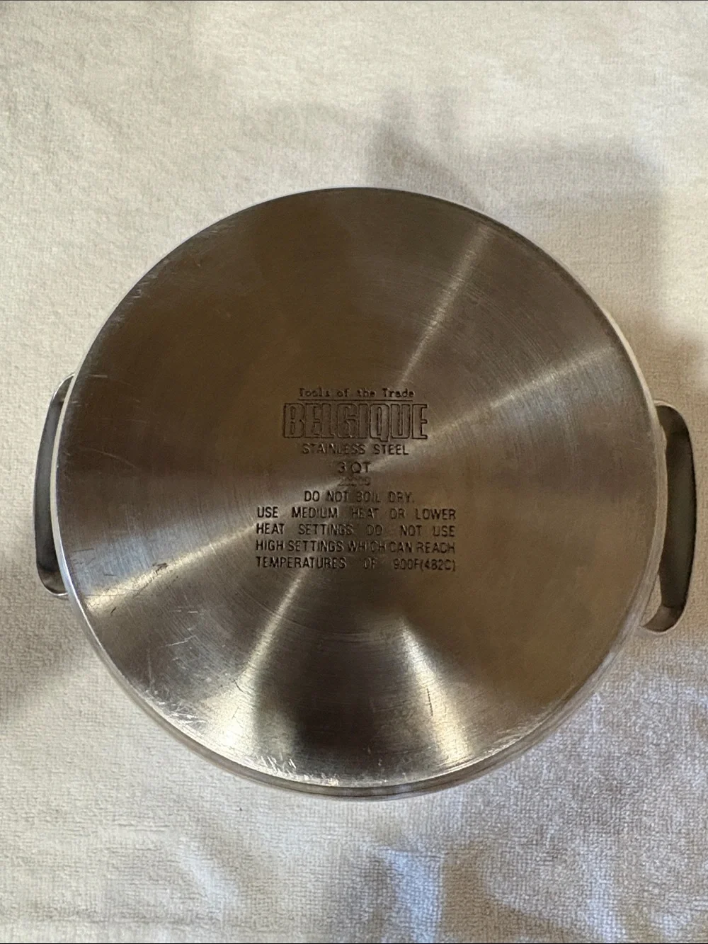 BELGIQUE Stainless Steel 3 QT Soup Pot With Lid.  #20909